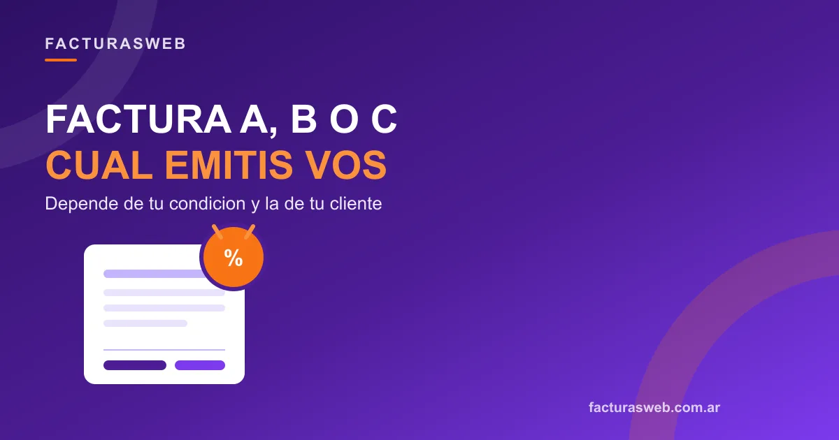 Factura A, B o C: cuál te toca emitir según quién te compra